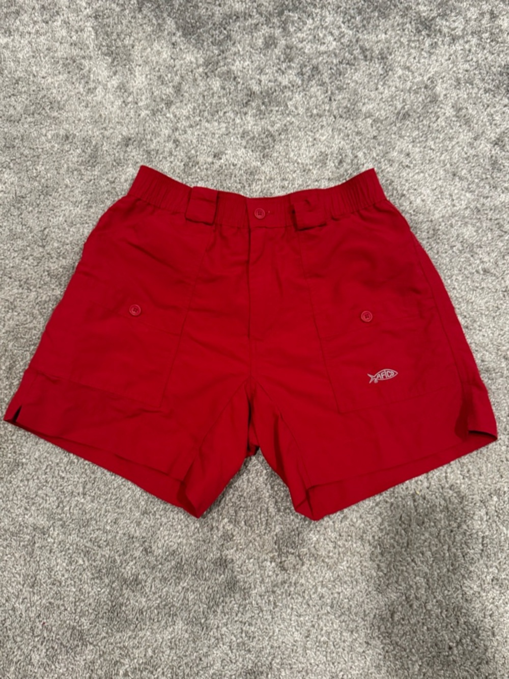 Aftco 🐠 | Men's Red Fishing Shorts